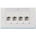 Netzwerk RJ45 Keystone Jack Face Plate 45 Grad 2 Port Faceplate, Single Port Faceplate RJ45 RJ11